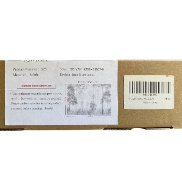 Elegant Gray Jungle Tropical Plant Wallpaper/Wall Mural - Picture 7 of 7